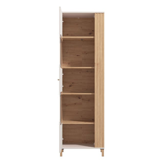 Vitrineskab Belfort 1KVS1, med glaslåge, 59,5 × 40 × 192,5 cm