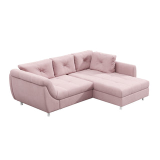 Hjørnesofa Merlin med sovefunktion, 4 personer, venstrevendt, med opbevaring, 230 × 190 × 93 cm