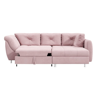 Hjørnesofa Merlin med sovefunktion, 4 personer, venstrevendt, med opbevaring, 230 × 190 × 93 cm