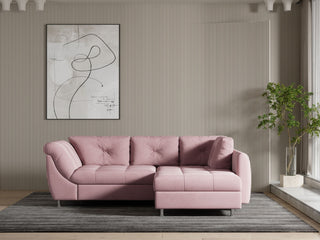 Hjørnesofa Merlin med sovefunktion, 4 personer, venstrevendt, med opbevaring, 230 × 190 × 93 cm