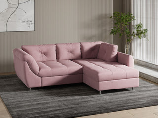 Hjørnesofa Merlin med sovefunktion, 4 personer, venstrevendt, med opbevaring, 230 × 190 × 93 cm