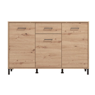 Kommode Vienne 3K1F, med låger og skuffe, 138 × 40 × 90 cm