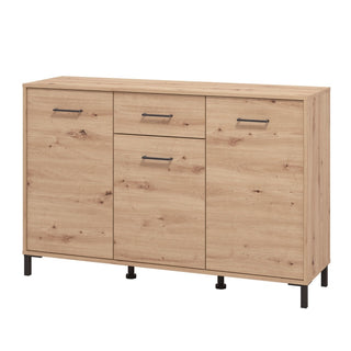 Kommode Vienne 3K1F, med låger og skuffe, 138 × 40 × 90 cm