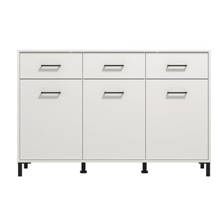 Kommode Vienne 3K3F, med låger og skuffer, 138 × 40 × 90 cm