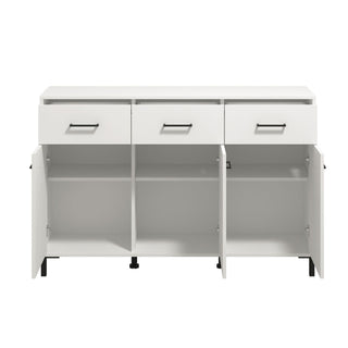 Kommode Vienne 3K3F, med låger og skuffer, 138 × 40 × 90 cm
