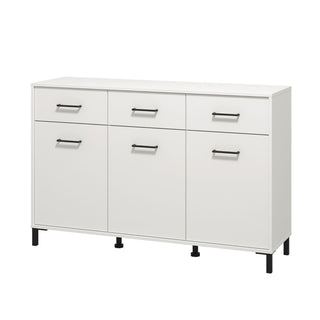 Kommode Vienne 3K3F, med låger og skuffer, 138 × 40 × 90 cm