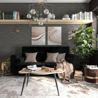Sofabord Eva, asymmetrisk, 100 × 60 × 48 cm