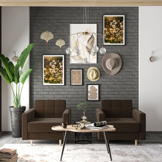 Sofabord Eva, asymmetrisk, 100 × 60 × 48 cm