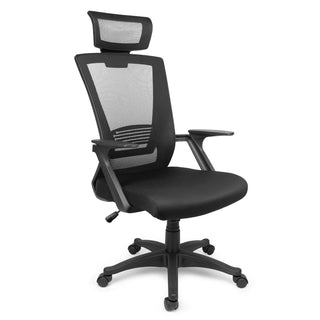Kontorstol Pixy XL, ergonomisk med lændestøtte og nakkestøtte, drejelig, mesh