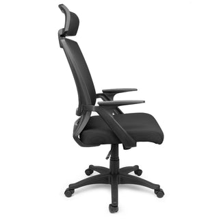 Kontorstol Pixy XL, ergonomisk med lændestøtte og nakkestøtte, drejelig, mesh