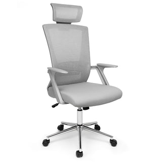 Kontorstol Pixy XL, ergonomisk med lændestøtte og nakkestøtte, drejelig, mesh