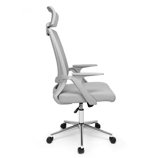 Kontorstol Pixy XL, ergonomisk med lændestøtte og nakkestøtte, drejelig, mesh