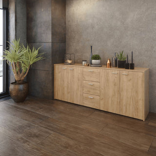 Kommode Hugos, med låger og skuffer, 180 × 42 × 74,5 cm