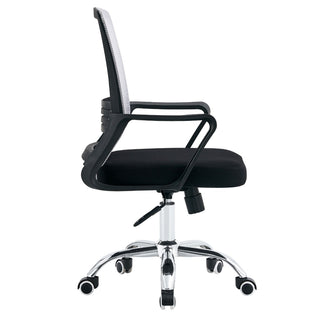 Kontorstol Apolo, ergonomisk med lændestøtte, drejelig, stof og mesh