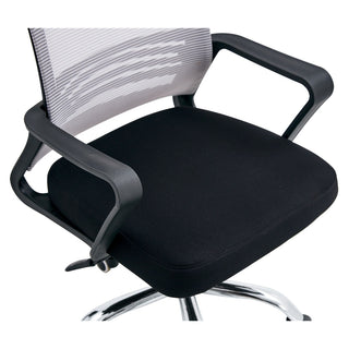 Kontorstol Apolo, ergonomisk med lændestøtte, drejelig, stof og mesh