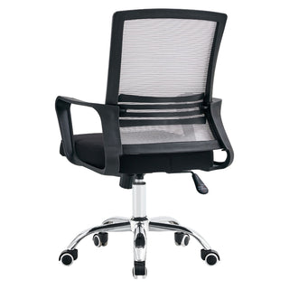 Kontorstol Apolo, ergonomisk med lændestøtte, drejelig, stof og mesh