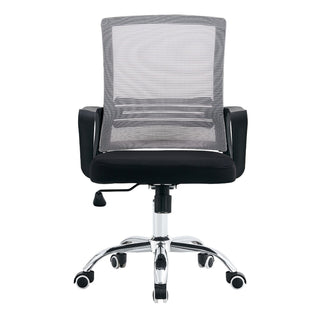 Kontorstol Apolo, ergonomisk med lændestøtte, drejelig, stof og mesh
