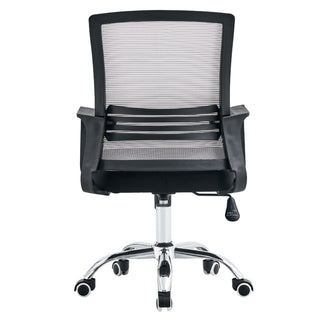 Kontorstol Apolo, ergonomisk med lændestøtte, drejelig, stof og mesh