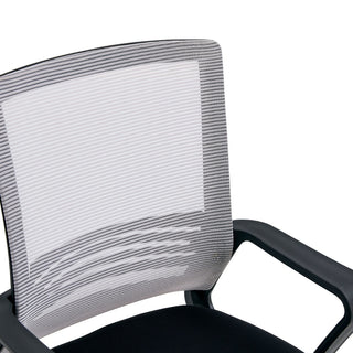 Kontorstol Apolo, ergonomisk med lændestøtte, drejelig, stof og mesh