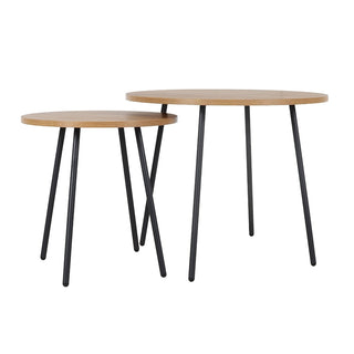 Sofabord AB5096, rundt, sæt med 2 borde, 55 × 55 × 45 cm