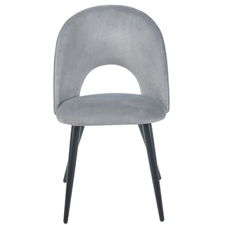 Spisebordsstol Banzel, polstret, metal og velour