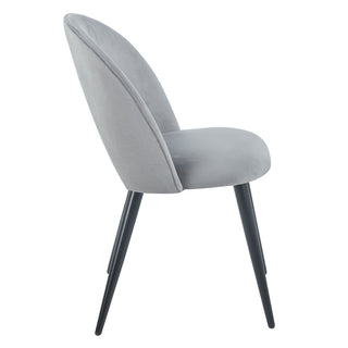 Spisebordsstol Banzel, polstret, metal og velour