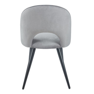 Spisebordsstol Banzel, polstret, metal og velour