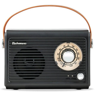Radio med Bluetooth Electromures EM 1005 – Retro Design, 5 W, FM, USB, AUX, Sort