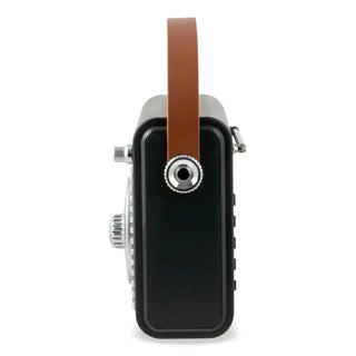 Radio med Bluetooth Electromures EM 1007 – Retro Design, FM, 5 W, USB, AUX, Sort & Sølv