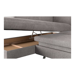 Hjørnesofa Emma med sovefunktion, højrevendt, 3 personer, med opbevaring, 262 × 215 × 97 cm