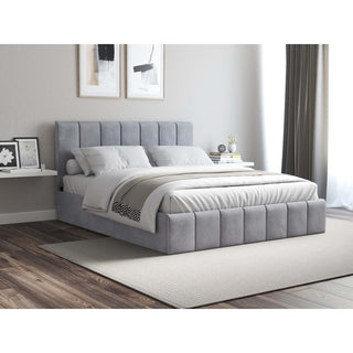 Dobbeltseng Cozy, polstret, med madras, 160 × 200 cm