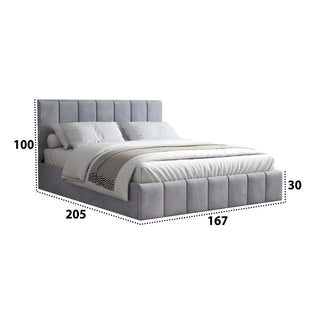 Dobbeltseng Cozy, polstret, med madras, 160 × 200 cm