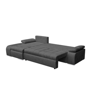 Hjørnesofa Thasos med sovefunktion, 5 personer, højrevendt, med opbevaring, 290 × 170 × 90 cm