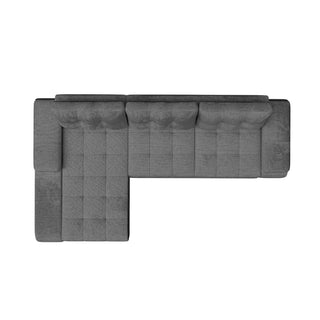 Hjørnesofa Thasos med sovefunktion, 5 personer, højrevendt, med opbevaring, 290 × 170 × 90 cm
