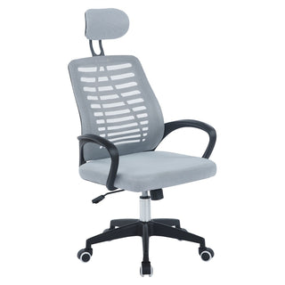 Ergonomisk kontorstol Edred med nakkestøtte, drejelig, stof
