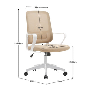 Ergonomisk kontorstol Salomo, drejelig, stof