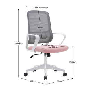 Ergonomisk kontorstol Salomo, drejelig, stof
