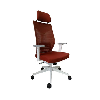 Kontorstol 25OCCB65119P, ergonomisk med lændestøtte og nakkestøtte, drejelig, mesh