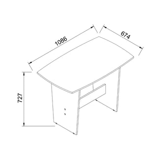Spisebord Vero, rektangulært, 4 personer, 109 × 65 × 73 cm