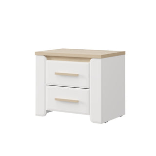 Sengebord Aberdeen 2F, med skuffer, 58 × 40,1 × 49,2 cm