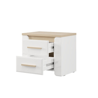 Sengebord Aberdeen 2F, med skuffer, 58 × 40,1 × 49,2 cm