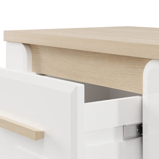 Sengebord Aberdeen 2F, med skuffer, 58 × 40,1 × 49,2 cm