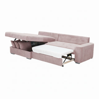 Hjørnesofa MM272 REC/BK BREIT-2F med sovefunktion, 3 personer, højrevendt, med opbevaring, 293 × 164 × 89 cm