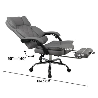 Kontorstol Mereo, ergonomisk med fodstøtte, drejelig, PVC