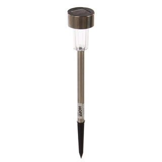 Solcelle LED lampe Hoff Stick, Rustfrit stål, H31,5 cm, Sæt med 6