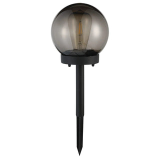 Solcellelampe med varmt hvidt filament fra Hoff, Plastik, H40 cm, Røget