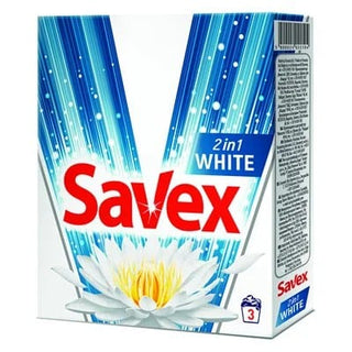 Savex 2i1 automatisk vaskemiddel til hvide stoffer 300 g