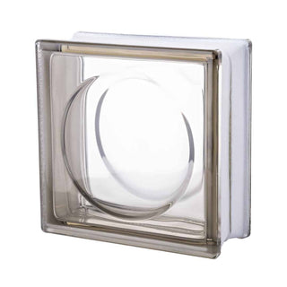 Glasbyggesten Alpha Brown – Dekorativ glasblok i brun nuance