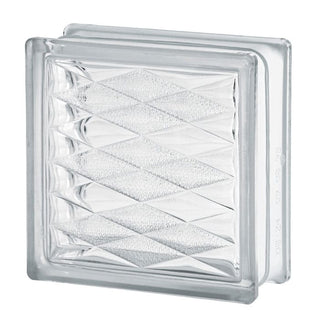 Glasbyggesten LOZENGE klar 19x19x8 cm