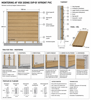 Udvendig beklædning – Vox Vifront PVC Siding (3 farver)